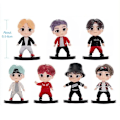 Miniatyrbild 5 av 7: 7 st/ set Bangtan Pojkar Grupper Rm Jin Suga Jhope Jimin V Jungkook Docka Modell Leksak Action Figur Star Idol Söt Army Present för barn 7pcs set C
