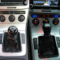 Miniatyrbild 2 av 5: Växlingsknapp Spak Skifter Stick Damask Boot Cover Krage För Volkswagen VW Passat B7 2011 2012 2013 2014 2015 Car Styling-Combo 5 Speed Combo 5 Speed