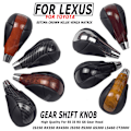 Miniatyrbild 3 av 5: Valnöt Läder Krom Automatisk växellåda Växlingsknopp För Lexus RX350 RX450h IS250 IS350 ES300 ES350 GS300 GS350 LS460-Alternativ 4 Options 4