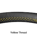Miniatyrbild 1 av 7: (Gul tråd)Handsömnad Svart PU rattkåpor i konstläder för Volkswagen VW Golf 4 IV Passat B5 Passat Variant Sharan Bora Yellow Thread