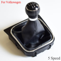 Miniatyrbild 3 av 5: BRA Frakt Bilväxlingsväxelknoppar Täckt Läderknopp Med Gaitor För VW Volkswagen GOLF 6 VI MK6 Jetta 5 Golf 5 V MK5-5Speed-boot 5Speed-boot