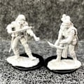Miniatyrbild 1 av 7: Lot Pathfinder Battles Deep Cuts Nolzur's Fighter Orc Druid Pirates Goblin Wolf Rogue Monk Brädspel Miniatyrer Miniatyrer Leksaker Elf Female Bard
