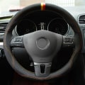 Miniatyrbild 5 av 7: (Stil 4) Cover Svart Mocka Äkta Läder För Volkswagen VW Tiguan Golf Plus Passat CC Touran Passat Alltrack Style 4