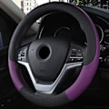 Miniatyrbild 1 av 7: (Lila)100 % DERMAY Läder Sportbilsrattskydd Cover för Audi A1 8X A2 A3 A4 A5 A6 Avant Biltillbehör Purple