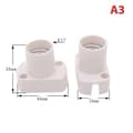 Mini Skruvlampsfot E12 E14 E17 Lamphållare Glödlampssockel Adapter A3 A3
