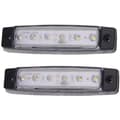 12V 6 LED tilhengerposisjonslys, baklys, sidemarkeringslys, blinklys, instrumentbelysning (hvit)