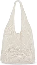 Hæklet mulepose, net strandtaske til kvinder Strikket sommer hobo taske Ferie Boho mulepose.[32*36]