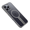 Miniatyrbild 1 av 5: Matt Transparent Magsafe Telefonfodral för iPhone 16 15 14 13 12 Pro Max Plus Aluminiumlegering 360° Roterande Fäste Magnetiskt Skal Gray For iPhone 13 Pro Max