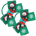 2 st Julrosett Hår Scrunchies Jul Elastiska Hårband Tomte Hårrep Jul Hårband Söta Håraccessoarer