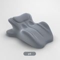 27° Ergonomisk Par Kudde - Premium Memory Foam Multi-Stödkudde | Lättviktig & Maskintvättbar Design | för Soffa, Säng, Kontorsbruk (Grå) grå grey