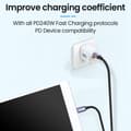 Miniatyrbilde 8 av 10: USB C Hurtigladekabel Type-C Datakabel Svart 0,5m 0.5m