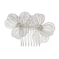 Miniatyrbilde 1 av 5: Brudehårkam i koreansk stil med blomsterdekor, sklisikker design, hårspenne, retro bryllupshodeplagg Silver