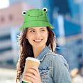 Miniatyrbild 4 av 4: Söt Groda Bucket Hattar Fiskehatt Sommar Strand Solskydd Hatt för Vuxna