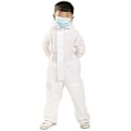 Miniatyrbillede 2 af 2: Sikkerhedsbeskyttelsesdragt Engangs Overall Støvtæt Beklædning Nonwoven Åndbar Isolationsdragt Arbejdsdragt Heldragt Kostume Til Børn Chi White Height 130-140cm
