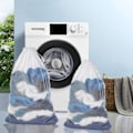Miniatyrbilde 5 av 5: Vaskeposer i netting, vaskeposer for vaskemaskin, store vaskeposer, 60 x 90 cm White+White