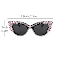 Miniatyrbillede 2 af 4: Solbriller - Cateye Retro - UV400 Beskyttelse - Rhinestones - Kvinder
