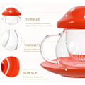 Miniatyrbillede 2 af 4: Glas Tekop Sød Svampe Krus, Klar Tekande med Keramisk Låg og Brik, Varmebestandig til Hjem og Kontor 290ml 272ml (Pink) Orange