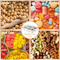 Miniatyrbild 5 av 5: Snackbox, kakbox, uppdelad serveringsbricka, rese-snackbricka, används för att förvara godis, nötter, snacks, frukt, kex, desserter (8 fack)
