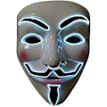 Pikkukuva 1 / 2: LED-naamio V Vendetta -naamio Neon Valo EL-johtonaamio Halloween-asuun Cosplay-juhliin (V-VIHREÄ) V-white