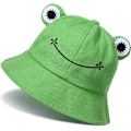 Miniatyrbild 1 av 4: Söt Groda Bucket Hattar Fiskehatt Sommar Strand Solskydd Hatt för Vuxna