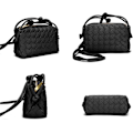 Miniatyrbild 2 av 6: Vävd damväska, Vävd väska med handtag, Vävd axelväska, Crossbody-väska Blanco