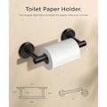 Pikkukuva 4 / 5: Musta WC-paperiteline seinälle, matta musta kylpyhuoneen WC-paperiteline, kaksoistanko, kääntyvä WC-paperirullan pidike