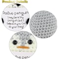 Miniatyrbilde 3 av 4: 2 Stykker Positiv Morsom Pingvin, Ullstrikket Pingvinleke, Oppmuntrende Positiv Papirstrikkegave, Allsidig Ull-dokke