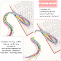 Miniatyrbillede 2 af 3: 30 stk. Assorteret Gradient Farve Hårreb Bånd Regnbue Fletning Hår Elastik DIY Hestehale Fletninger Jul Karneval Hårstyling Tilbehør