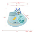 Miniatyrbild 2 av 5: Solskärm Keps med Fläkt USB-driven Solhatt Inbyggd Fläkt för Flickor Pojkar Barn Strand Rosa Light Blue M
