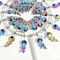 Pikkukuva 4 / 5: Metallinen tuulimylly 3D tuuliveistos tuulensieppaajat puutarhakoristeet colorFUL