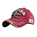 Miniatyrbillede 1 af 5: Bomuldsbroderet Patch Vaskbar Justerbar Baseball Cap Wine Red