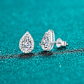 Miniatyrbilde 2 av 2: Sølv øredobber for kvinner jenter, dråpeformet Cubic Zirconia øredobber sett - Delikate brudeøredobber smykker for bruder brudepiker