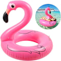Miniatyrbild 1 av 4: Rosa Flamingo Uppblåsbar Flamingo Pool för Vuxna Ca. 105cm Utomhus Party Strandflotte Leksak Fantastisk Uppblåsbar Ring Flyt för Både Vuxna och Barn