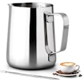 Miniatyrbillede 1 af 3: Mælkeskumningskande 590 ml, Metal Barista Espresso Kande til Cappuccino Latte og Espresso, 304 Rustfrit Stål Kaffe Værktøj Kop 600 ml 600ml