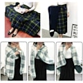 Miniatyrbild 4 av 5: Lady Multifunktionell Dubbelskiktad Tartan Rutig Filt, Halsduk Sjal Bärbar Filt Mjuk Sjal, Stor Varm Mjuk Sjal Wrap, Filt Vinter Varm green