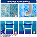Miniatyrbild 4 av 5: 4 st pooltrap bumpers för inground pool, vita gummibumpers för inground pool stegar passar 1,90 pool stegar