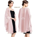 Miniatyrbilde 5 av 5: Chiffonsjal Stola Bolero Dame for Aftenkjole Festlig Bryllup Light purple