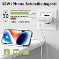 Miniatyrbilde 2 av 4: 20W Hurtiglader iPhone, Hurtiglader for iPhone med 1M PD USB C Lader iPhone, iPhone Ladehode med [40]