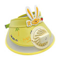 Miniatyrbild 4 av 5: Solskärm Keps med Fläkt USB-driven Solhatt Inbyggd Fläkt för Flickor Pojkar Barn Strand Rosa Yellow M