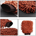 Miniatyrbillede 4 af 5: Bilvaskehandske, 4 dele, mikrofiber bilvaskehandske, mikrofiberhandske, vaskehandske chenille handske til bilvask og bilpleje