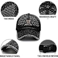 Miniatyrbillede 4 af 5: Unisex Åndbar Fuld Mesh Hat, Hurtigtørrende Løbehat, Sommer Mesh Baseball Cap Justerbar Kølende Vandsportshat Black