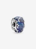 - Galaxy Blue & Star Murano Charm - Sterlingsilver