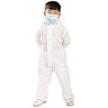 Miniatyrbillede 4 af 5: Sikkerhedsbeskyttelsesdragt Engangs Overall Støvtæt Beklædning Nonwoven Åndbar Isolationsdragt Arbejdsdragt Heldragt Kostume Til Børn Chi White Height 110-120cm