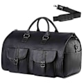 Miniatyrbillede 1 af 5: Rullekufferter til rejser, konvertibel duffel-kuffert med hjul, 100% splinterny Black