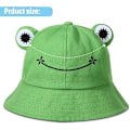 Miniatyrbild 2 av 4: Söt Groda Bucket Hattar Fiskehatt Sommar Strand Solskydd Hatt för Vuxna