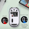 Pikkukuva 3 / 4: Langaton hiiri - Mini ladattava hiiri - Bluetooth ja 2,4 GHz - Yhteys jopa 10 m - Optinen