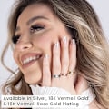 Miniatyrbillede 2 af 4: Fidget Ring - 925 Sterling Sølv Angst Ringe - Spinner Ringe til Kvinder & Mænd - 360° Roterende Ring til at Lindre Stress & Bekymring i Platin