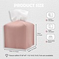 Miniatyrbillede 2 af 3: Servietboks Cover, PU Læder Firkantet Servietholder, Firkantet Servietdispenser til Hjemmet, Hotel, Kontor, Toiletbord og Restaurant - 1 stk. Pink Pink