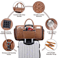 Miniatyrbilde 4 av 5: Rullende klesposer for reise, konvertibel duffel klespose rullebagger, 100% splitter ny Dark Brown