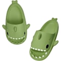 Miniatyrbild 7 av 7: Hajtofflor för pojkar och flickor, Shark Flip Flops för män och kvinnor, Shark Slippers, Bekväma halkfria pool-hajsandaler med tjock sula för sommaren Dark green 40/41